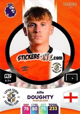 Cromo Alfie Doughty - English Premier League 2023-2024. Adrenalyn XL n. 220 - Panini