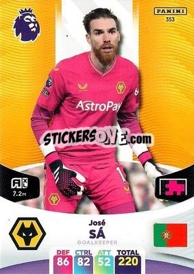 Figurina José Sá - English Premier League 2023-2024. Adrenalyn XL - Panini