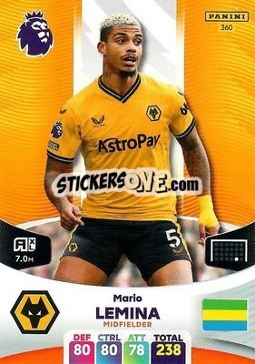 Sticker Mario Lemina - English Premier League 2023-2024. Adrenalyn XL - Panini