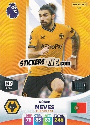 Sticker Rúben Neves - English Premier League 2023-2024. Adrenalyn XL n. 361 - Panini
