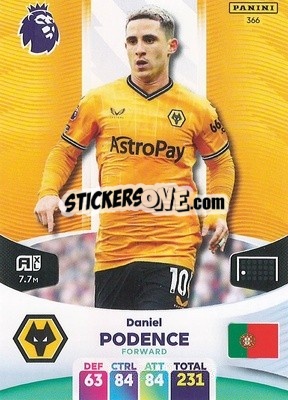 Sticker Daniel Podence - English Premier League 2023-2024. Adrenalyn XL n. 366 - Panini