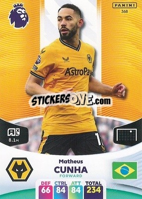 Sticker Matheus Cunha - English Premier League 2023-2024. Adrenalyn XL - Panini