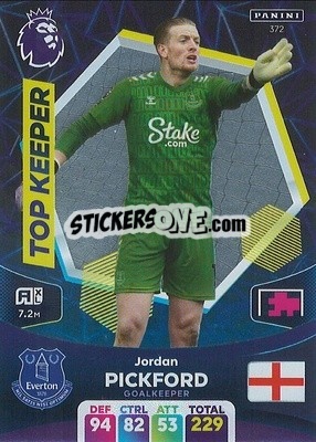 Sticker Jordan Pickford - English Premier League 2023-2024. Adrenalyn XL n. 372 - Panini