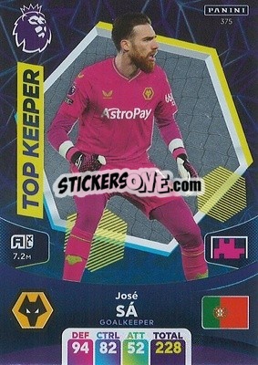 Sticker José Sá - English Premier League 2023-2024. Adrenalyn XL n. 375 - Panini