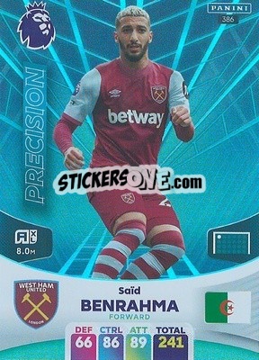 Sticker Saïd Benrahma - English Premier League 2023-2024. Adrenalyn XL n. 386 - Panini