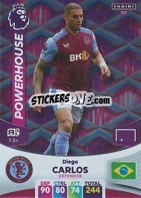 Figurina Diego Carlos - English Premier League 2023-2024. Adrenalyn XL - Panini