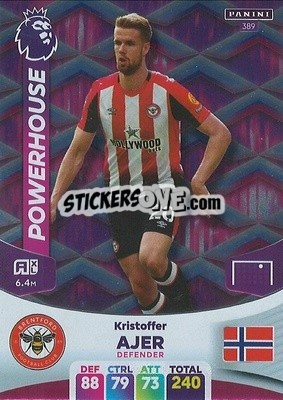 Sticker Kristoffer Ajer - English Premier League 2023-2024. Adrenalyn XL - Panini