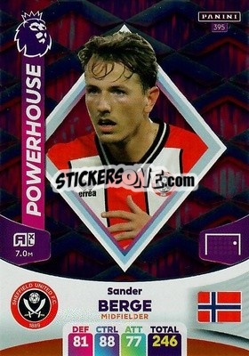 Figurina Sander Berge - English Premier League 2023-2024. Adrenalyn XL - Panini