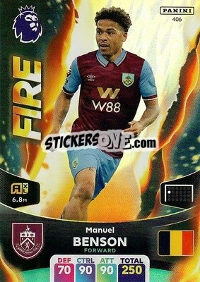 Sticker Manuel Benson - English Premier League 2023-2024. Adrenalyn XL n. 406 - Panini