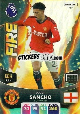 Figurina Jadon Sancho - English Premier League 2023-2024. Adrenalyn XL - Panini