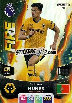 Figurina Matheus Nunes - English Premier League 2023-2024. Adrenalyn XL - Panini