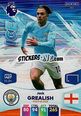 Sticker Jack Grealish - English Premier League 2023-2024. Adrenalyn XL n. 413 - Panini