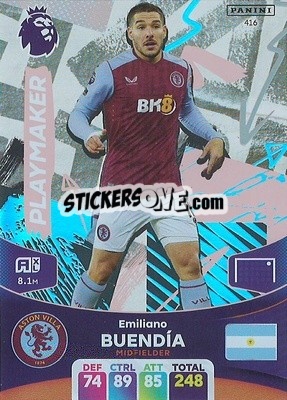 Sticker Emiliano Buendía - English Premier League 2023-2024. Adrenalyn XL n. 416 - Panini