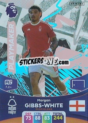 Sticker Morgan Gibbs-White - English Premier League 2023-2024. Adrenalyn XL n. 422 - Panini