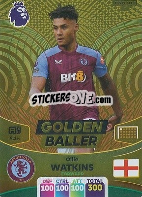 Sticker Ollie Watkins - English Premier League 2023-2024. Adrenalyn XL - Panini