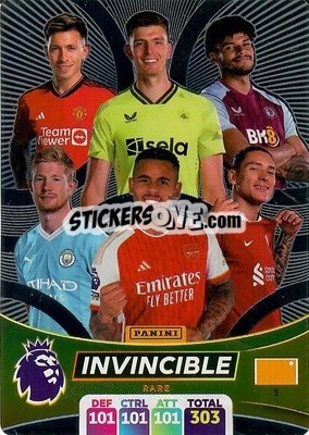 Figurina Invincible Card - English Premier League 2023-2024. Adrenalyn XL n. 5 - Panini
