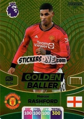 Sticker Marcus Rashford - English Premier League 2023-2024. Adrenalyn XL n. 7 - Panini