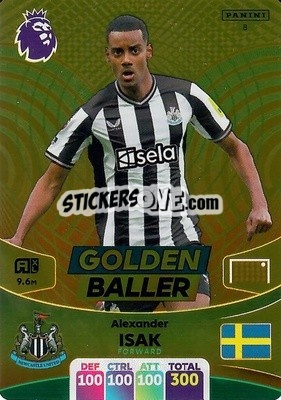 Sticker Alexander Isak - English Premier League 2023-2024. Adrenalyn XL n. 8 - Panini