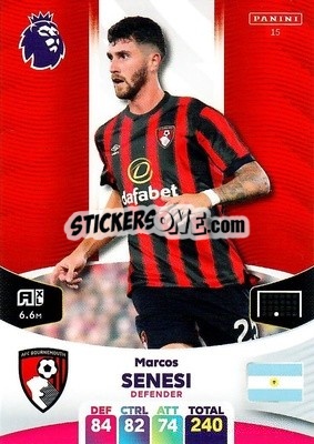 Sticker Marcos Senesi - English Premier League 2023-2024. Adrenalyn XL n. 15 - Panini