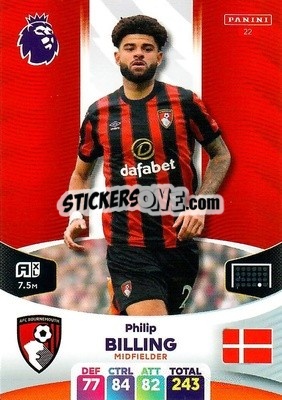Sticker Philip Billing - English Premier League 2023-2024. Adrenalyn XL - Panini