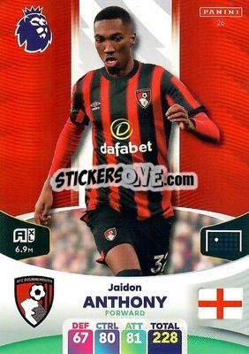 Figurina Jaidon Anthony - English Premier League 2023-2024. Adrenalyn XL - Panini