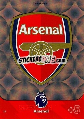 Sticker Club Crest Arsenal - English Premier League 2023-2024. Adrenalyn XL n. 28 - Panini