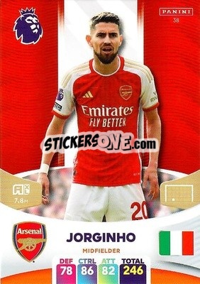Sticker Jorginho - English Premier League 2023-2024. Adrenalyn XL n. 38 - Panini