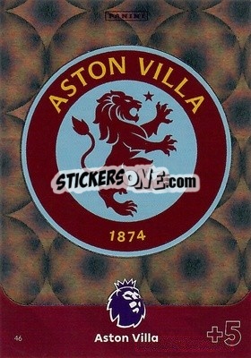 Sticker Club Crest Aston Villa - English Premier League 2023-2024. Adrenalyn XL n. 46 - Panini
