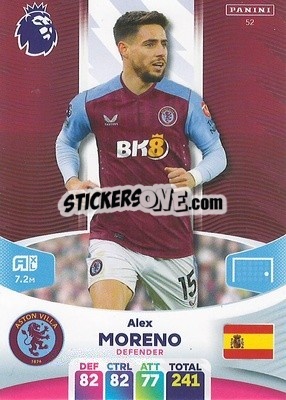 Sticker Álex Moreno - English Premier League 2023-2024. Adrenalyn XL n. 52 - Panini