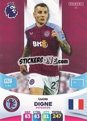 Sticker Lucas Digne - English Premier League 2023-2024. Adrenalyn XL n. 53 - Panini