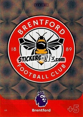 Sticker Club Crest Brentford - English Premier League 2023-2024. Adrenalyn XL n. 64 - Panini