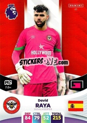 Sticker David Raya - English Premier League 2023-2024. Adrenalyn XL n. 65 - Panini