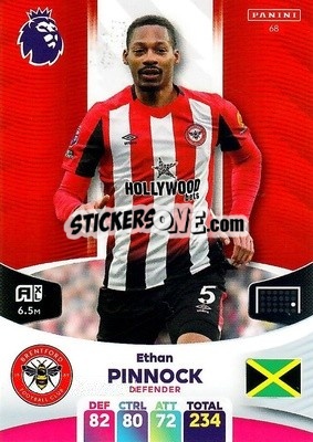 Sticker Ethan Pinnock - English Premier League 2023-2024. Adrenalyn XL n. 68 - Panini