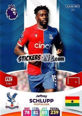 Sticker Jeffrey Schlupp - English Premier League 2023-2024. Adrenalyn XL n. 145 - Panini