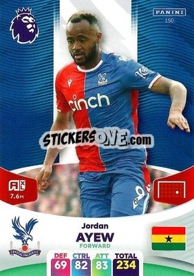 Sticker Jordan Ayew - English Premier League 2023-2024. Adrenalyn XL n. 150 - Panini