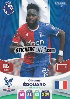 Cromo Odsonne Édouard - English Premier League 2023-2024. Adrenalyn XL - Panini