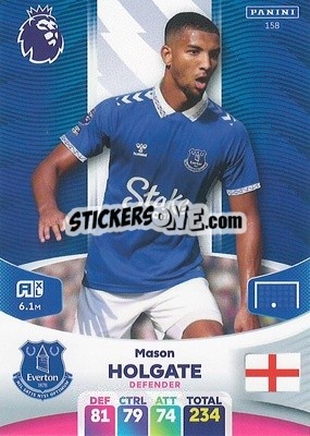 Figurina Mason Holgate - English Premier League 2023-2024. Adrenalyn XL n. 158 - Panini