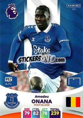 Sticker Amadou Onana - English Premier League 2023-2024. Adrenalyn XL n. 162 - Panini
