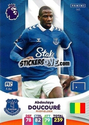 Cromo Abdoulaye Doucoure - English Premier League 2023-2024. Adrenalyn XL n. 163 - Panini