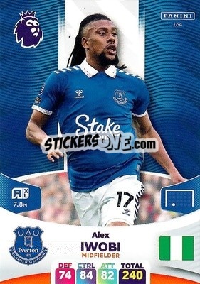 Sticker Alex Iwobi - English Premier League 2023-2024. Adrenalyn XL n. 164 - Panini