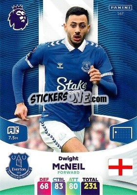 Sticker Dwight McNeil - English Premier League 2023-2024. Adrenalyn XL n. 167 - Panini