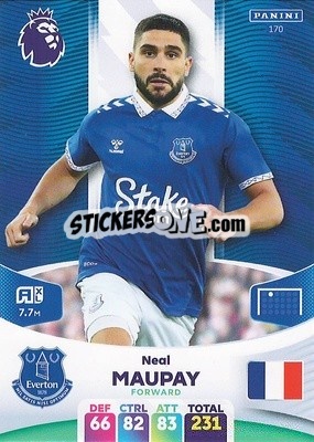 Sticker Neal Maupay - English Premier League 2023-2024. Adrenalyn XL n. 170 - Panini