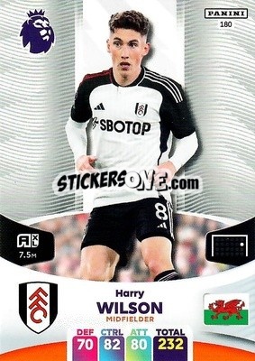 Sticker Harry Wilson - English Premier League 2023-2024. Adrenalyn XL n. 180 - Panini