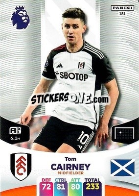 Sticker Tom Cairney - English Premier League 2023-2024. Adrenalyn XL n. 181 - Panini
