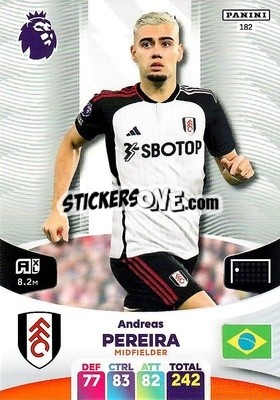 Sticker Andreas Pereira - English Premier League 2023-2024. Adrenalyn XL n. 182 - Panini