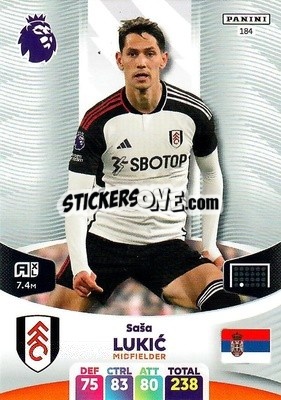 Sticker Saša Lukić - English Premier League 2023-2024. Adrenalyn XL - Panini