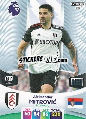 Sticker Aleksandar Mitrović - English Premier League 2023-2024. Adrenalyn XL n. 186 - Panini