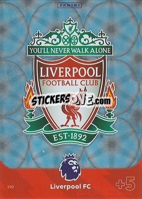 Sticker Club Crest Liverpool - English Premier League 2023-2024. Adrenalyn XL n. 190 - Panini