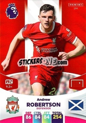 Sticker Andrew Robertson - English Premier League 2023-2024. Adrenalyn XL n. 194 - Panini