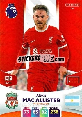 Sticker Alexis Mac Allister - English Premier League 2023-2024. Adrenalyn XL n. 198 - Panini